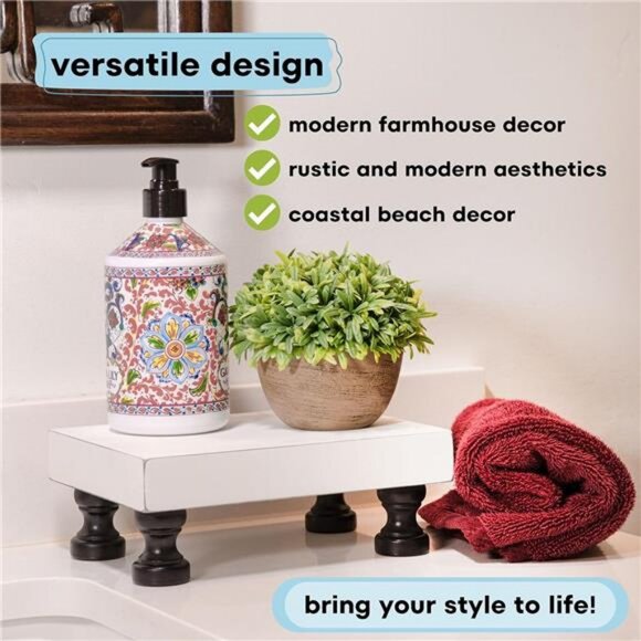 Set of 2 Wood Riser Trays – Water-Resistant, Easy-Assembly Wood Tray Risers - Picture 4 of 8